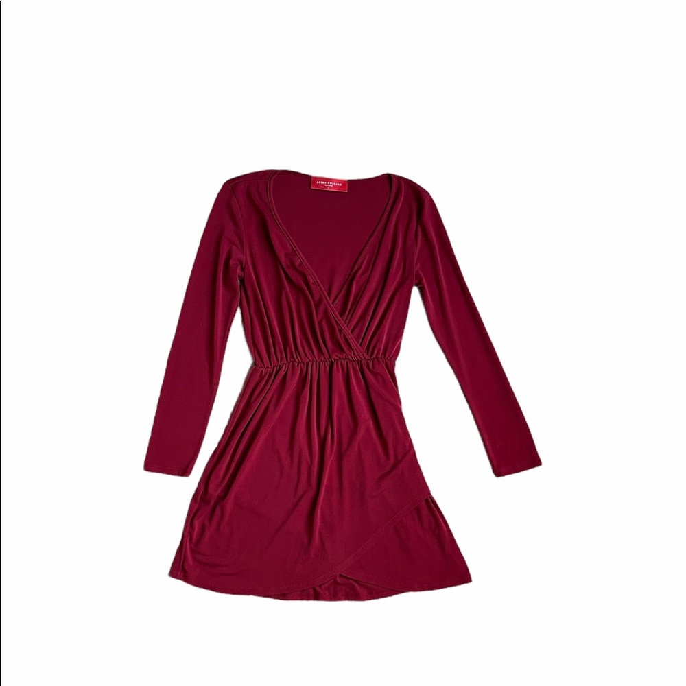 Akira long sleeve maroon mini dress size small